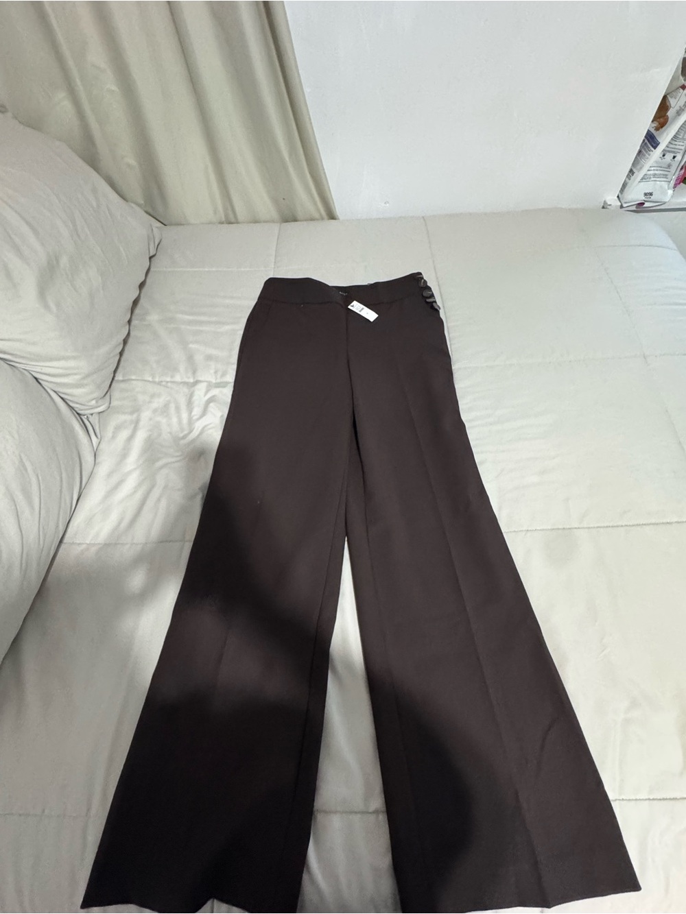 TALBOTS GREENWICH TAILORED STRETCH WIDE LEG PANTS